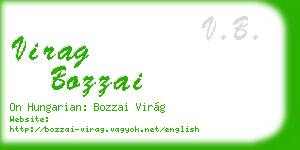 virag bozzai business card