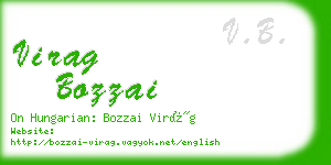 virag bozzai business card